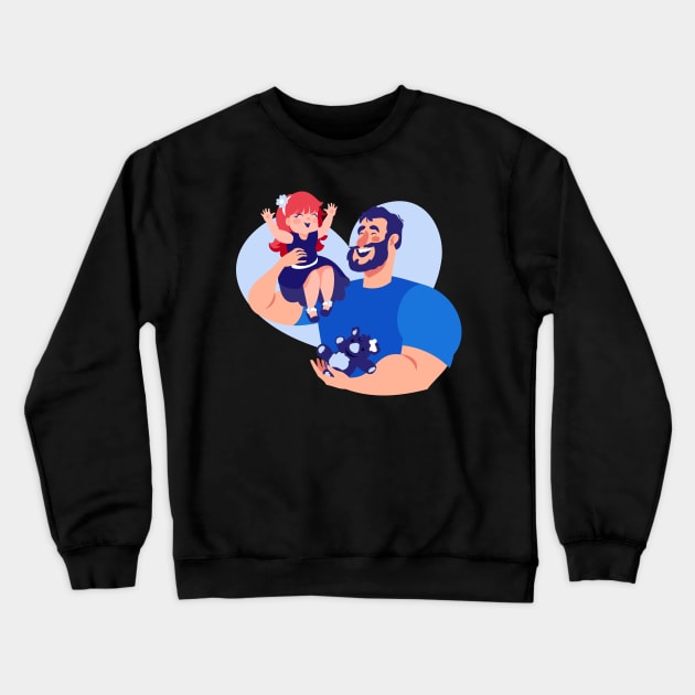 father and daughter Crewneck Sweatshirt by Spring Moon